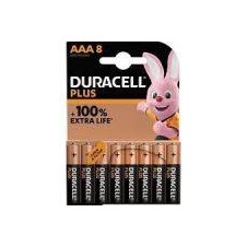 DURACELL PILA ALCALINA PLUS POWER 100 AAA LR03 BLISTER*8