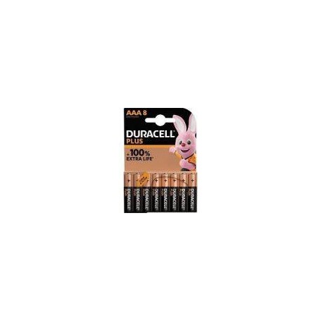 DURACELL PILA ALCALINA PLUS POWER 100 AAA LR03 BLISTER*8