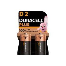 DURACELL PLUS POWER 100 PILA ALCALINA D LR20 BLISTER*2