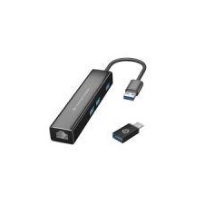 CONCEPTRONIC ADAPTADOR USB A GIGABIT ETHERNET RJ45 CON HUB USB 3.0 Y ADAPTADOR USB-C