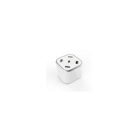 AISENS CARGADOR DE ESCRITORIO 48W BLANCO 3XUSB-A + 1XUSB-C + 1XUSB QC3.0