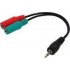 GEMBIRD CABLE JACK DIVISOR AURICULAR Y MICRO 0.2M
