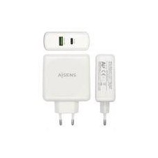 AISENS CARGADOR PARED 48W BLANCO 1xUSB-C PD3.0 30W, 1xUSB-A QC3.0 18W