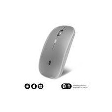 SUBBLIM RATON OPTICO WIRELESS DUAL FLAT MOUSE RECARGABLE SILVER