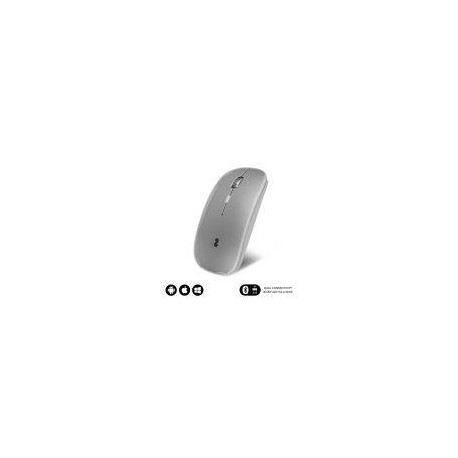 SUBBLIM RATON OPTICO WIRELESS DUAL FLAT MOUSE RECARGABLE SILVER