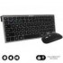 SUBBLIM TECLADO EXTENDIDO CON RATON INALAMBRICO BLUETOOTH COMPACTO GRIS/NEGRO