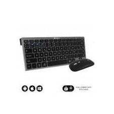 SUBBLIM TECLADO EXTENDIDO CON RATON INALAMBRICO BLUETOOTH COMPACTO GRIS/NEGRO