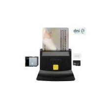 AISENS LECTOR DE DNI-E MAS LECTOR DE TARJETAS USB-C ASCR-SN04CSD-BK NEGRO