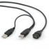 GEMBIRD CABLE ALARGADOR DOBLE USB-A A USB-A 0,90M