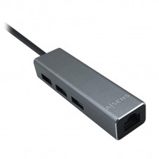 AISENS HUB USB 3.0 + RED GIGABIT GRIS 3 PUERTOS USB / 1 PUERTO RJ45