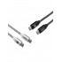 SUBBLIM PACK 2 CABLES USB-C  USB-C (3.0A) BLACK/SILVER