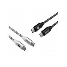 SUBBLIM PACK 2 CABLES USB-C  USB-C (3.0A) BLACK/SILVER