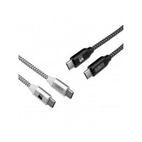 SUBBLIM PACK 2 CABLES USB-C  USB-C (3.0A) BLACK/SILVER