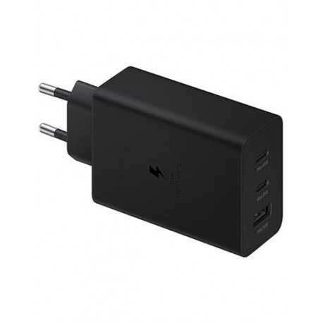 SAMSUNG CARGADOR DE PARED 2X USB-C/ 1XUSB NEGRO 65W