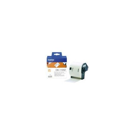 BROTHER ETIQUETAS DK11202 ETIQUETAS PRECORTADAS PARA ENVÍOS (PAPEL TÉRMICO). 300 ETIQUETAS BLANCAS DE 62 X 100 MM