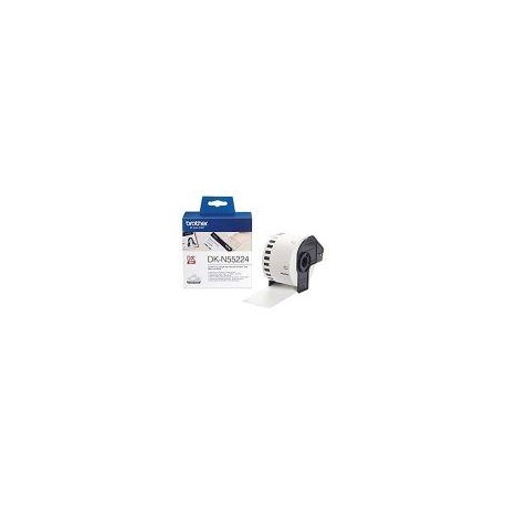 BROTHER ETIQUETAS DKN55224 CINTA CONTINUA DE PAPEL TÉRMICO NO ADHESIVA PARA TARJETAS DE IDENTIFICACIÓN (BLANCA). 54MM X 30,48M
