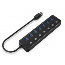 GEMBIRD HUB USB 3.1 7 PUERTOS CON INTERRUPTOR NEGRO