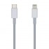 AISENS CABLE USB-C A LIGHTNING 20 CM BLANCO