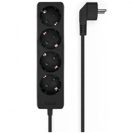 AISENS REGLETA 4 TOMAS SIN INTERRUPTOR/ NEGRO A154-0534