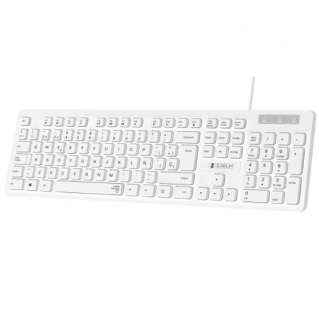 SUBBLIM TECLADO BUSINESS SLIM SILENCIOSO/ BLANCO