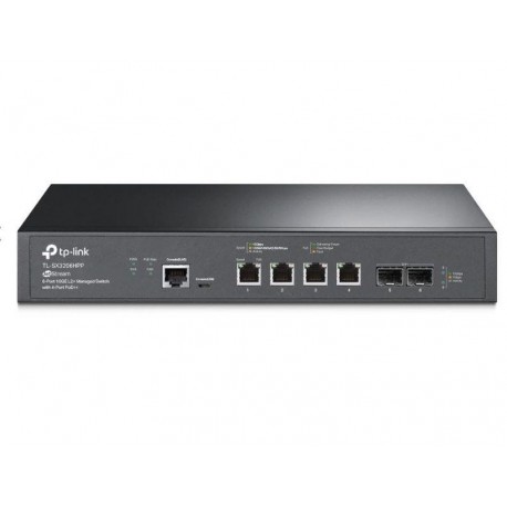 TP-LINK SWITCH ADMINISTRADO TL-SX3206HPP JETSTREAM DE 6 PUERTOS 10GE L2+ CON 4 PUERTOS POE++