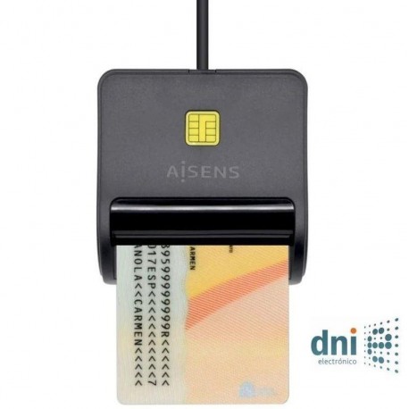 AISENS LECTOR DE DNI ASCR-SN01 USB NEGRO