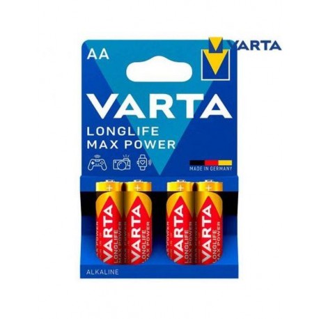 VARTA PAQUETES DE PILAS ALCALINAS VAR10594 MAX POWER AA LR6 BLISTER*4