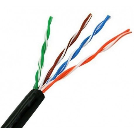 AISENS BOBINA DE CABLE RJ45 UTP EXTERIORES A133-0213 CAT. 5E/ 305M/ NEGRO/ IMPERMEABLE