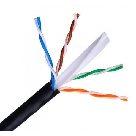 AISENS BOBINA DE CABLE RJ45 UTP EXTERIORES A135-0263 CAT. 6/ 100M/ NEGRO/ IMPERMEABLE