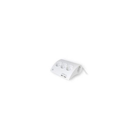 EWENT REGLETA DE ESCRITORIO 5X CON 2 PUERTOS USB