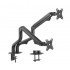 GEMBIRD SOPORTE DE ESCRITORIO AJUSTABLE CON BRAZO DE MONTAJE PARA DOS PANTALLAS 17-32 HASTA 8KG INCLINABLE