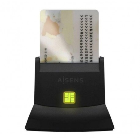 AISENS LECTOR DE DNI-E Y TARJETA ASCR-SN05-BK NEGRO