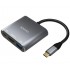 AISENS CONVERSOR USB-C MACHO/ HDMI HEMBRA- USB HEMBRA- USB C HEMBRA A109-0669 15 CM/ GRIS