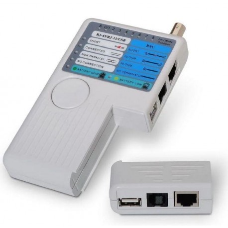 AISENS TESTER CABLE RJ-45 / RJ-12 / RJ-11/ USB / COAXIAL A142-0313