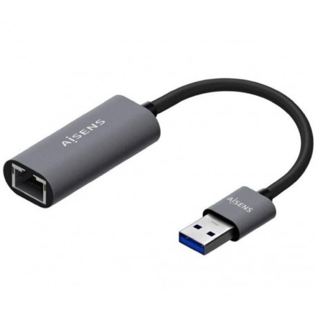 AISENS ADAPTADOR USB MACHO A RJ45 HEMBRA A106-0708 15CM/ GRIS
