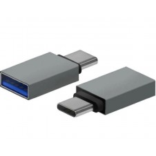 AISENS ADAPTADOR USB HEMBRA A USB-C MACHO GRIS A108-0718