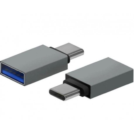 AISENS ADAPTADOR USB HEMBRA A USB-C MACHO GRIS A108-0718