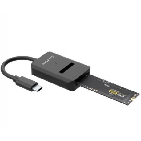 AISENS ADAPTADOR DOCK USB-C PARA SSD M2 SATA ASUC-M2D011-BK NEGRO NVME NGFF AISENS ASUC-M2D011-BK