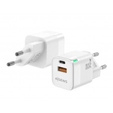 AISENS CARGADOR PARED ASCH-30W2P004-W/ 30W/ 1XUSB/ 1xUSB-C /BLANCO