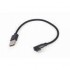 GEMBIRD CABLE USB A LIGHTNING 0.2M ACODADO NEGRO