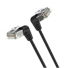 VENTION CABLE DE RED RJ45 UTP IBOBD CAT6A/ 50CM/ NEGRO CONECTORES EN ANGULO DE 90º