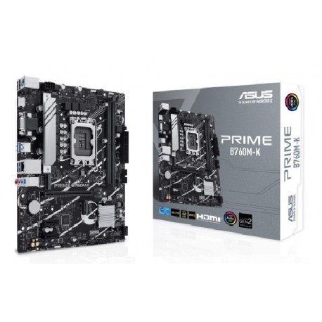 ASUS PLACA BASE PRIME B760M-K M-ATX LGA1700 GEN 14.ª -13.ª 12.ª / 2xDDR5 / 1 x VGA / 1 x HDMI / 2 x M.2 /4 x SATA / MATX