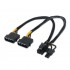 AISENS CABLE ALIMENTACION TARJETA GRAFICA 2 MOLEX A PCI-E 6+2 PIN 20CM A131-0165