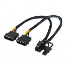 AISENS CABLE ALIMENTACION TARJETA GRAFICA 2 MOLEX A PCI-E 6+2 PIN 20CM A131-0165