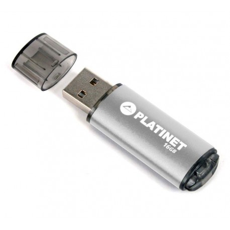 PLATINET PENDRIVE 16GB USB 2.0 PMFE16 PLATA