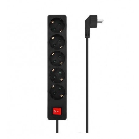 AISENS REGLETA 5 TOMAS CON INTERRUPTOR/ NEGRO A154-0652