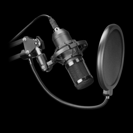 MARS GAMING MICROFONO PROFESIONAL MMICPRO NEGRO ULTRA-ALTA DEFINICION 196Khz 24-bit ADC DOBLE FILTRO CAPTACION CAPSULA OPTIMIZDA