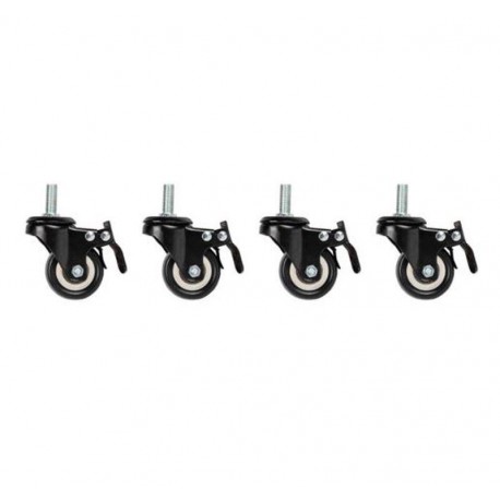 LANBERG RUEDAS A ROSCA Y FRENO PARA RACK 19