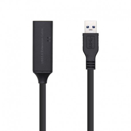 AISENS CABLE USB-A 3.0 A USB-A 3.0 + AMP + ALIM 15M A105-0409 NEGRO