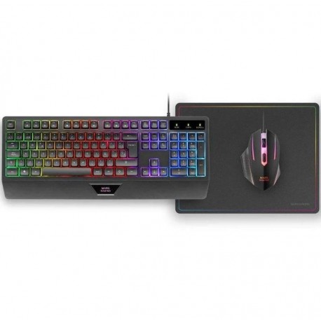 MARS GAMING PACK TECLADO RATON Y ALFOMBRILLA MCP124